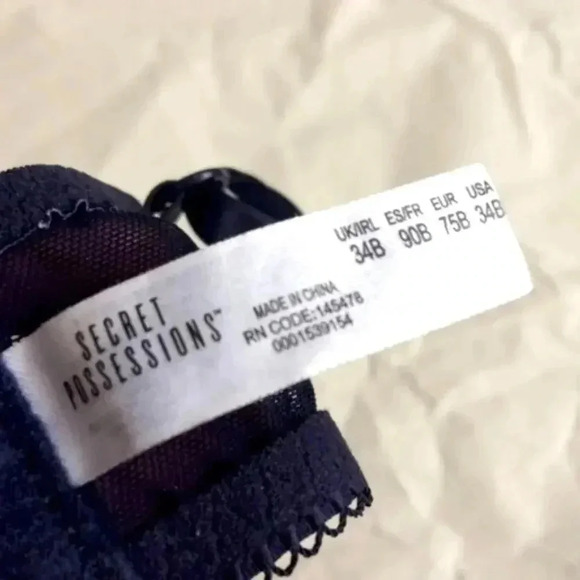 Secret Possessions Navy Lace Bustier Bra - Picture 5 of 5